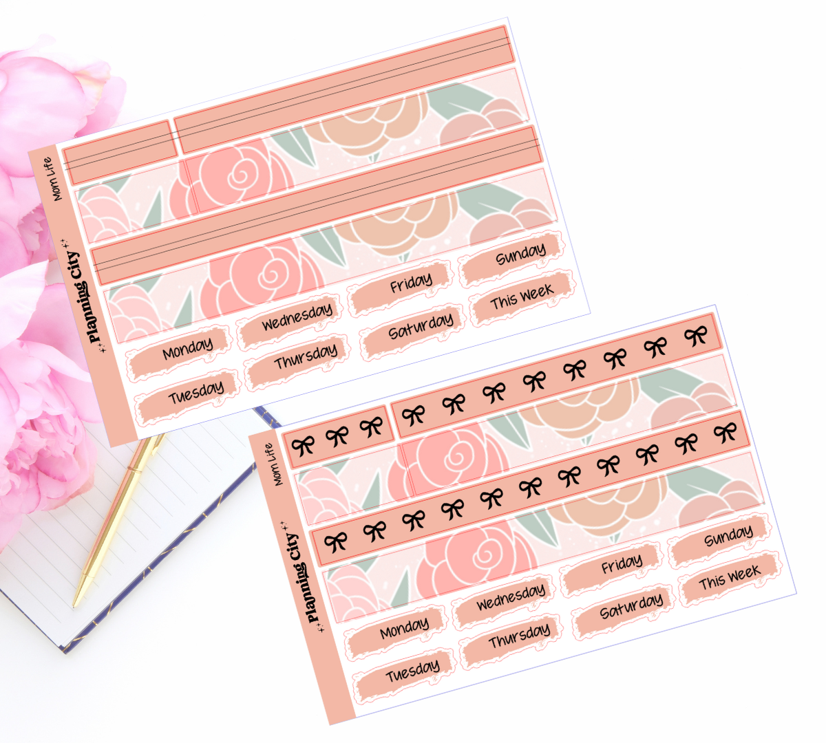 Mom Life Foiled Washi & Date Covers Add on