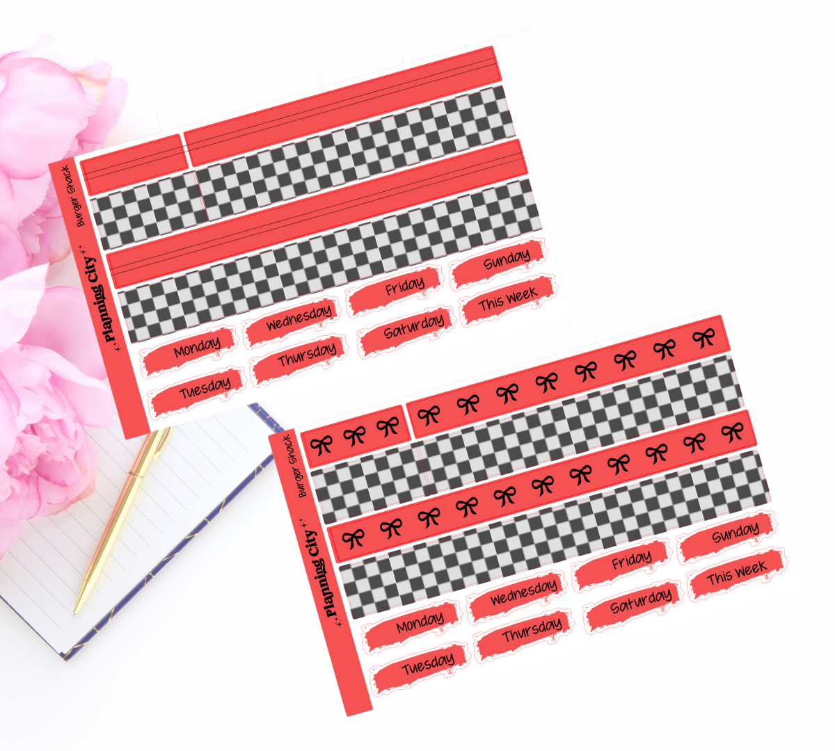 Burger Shack Foiled Washi & Date Covers Add on