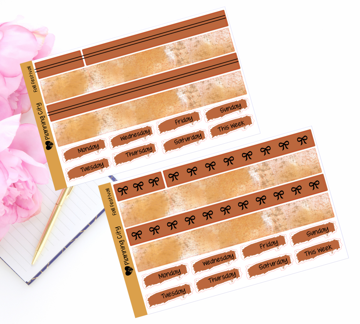 Fall Festival Foiled Washi & Date Covers Add on