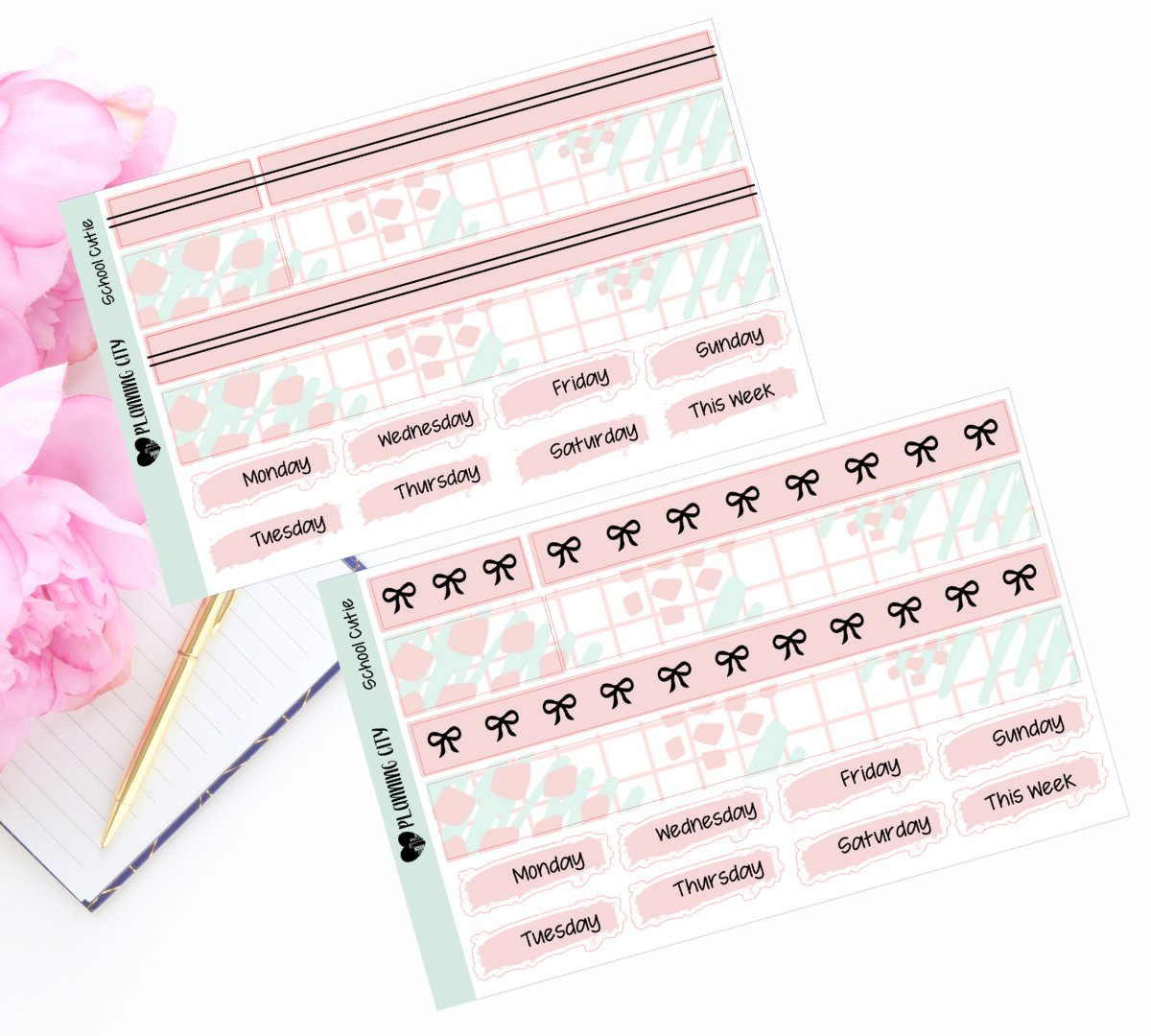 School Cutie Foiled Washi & Date Covers Add on
