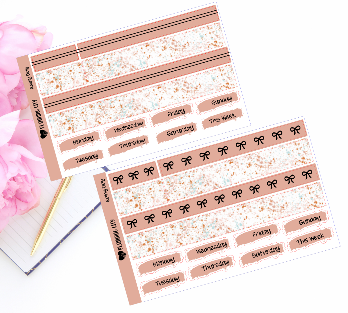 Rainy Day Foiled Washi & Date Covers Add on