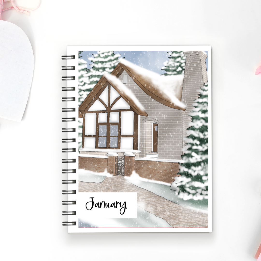 Winter Getaway Full Cover Sticker (Month / No Month Option)