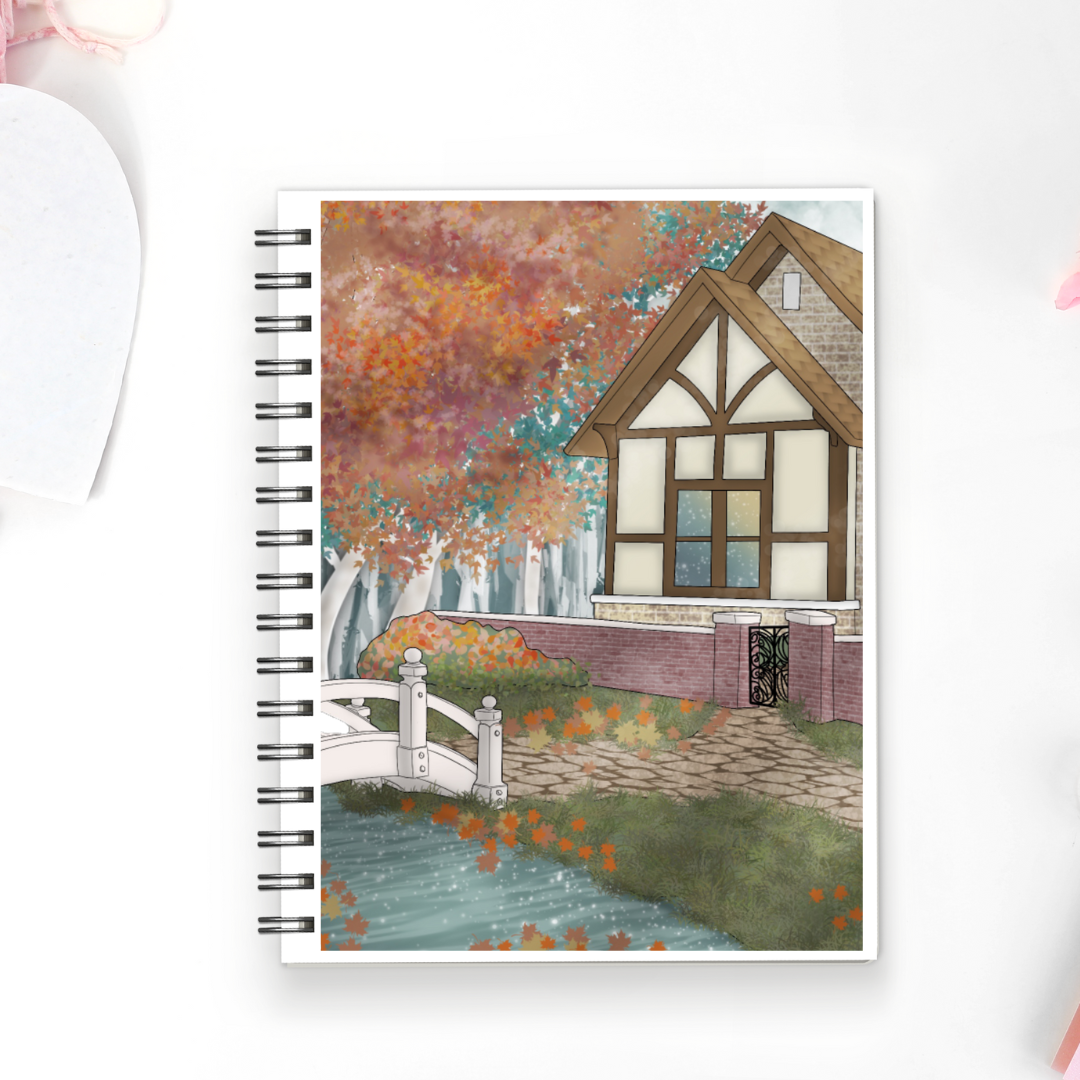 Fall Cottage Full Cover Sticker (Month / No Month Option)