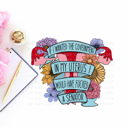Uterus Rights  II Vinyl Die Cut Sticker