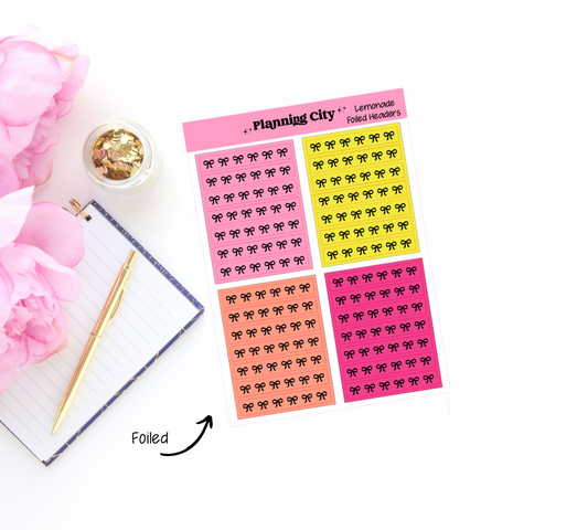 Lemonade Foiled Bow Header Add on