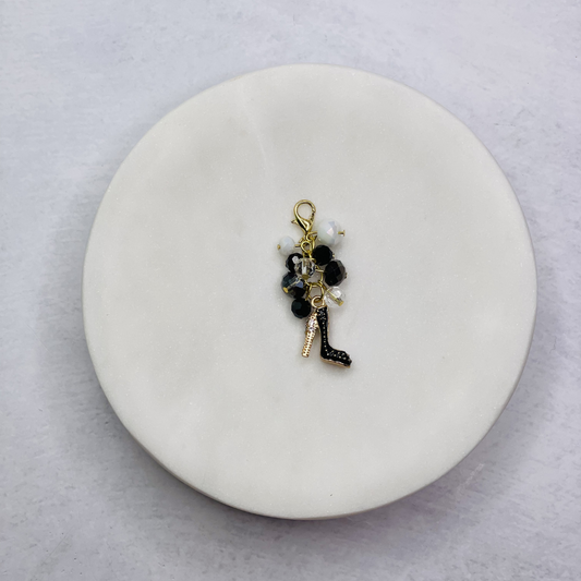 Charm Bead Heel (Black) Planner Clip