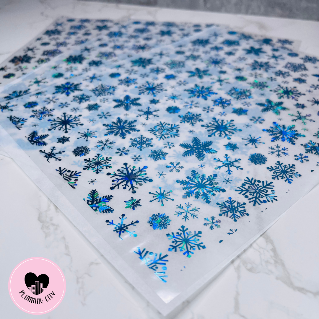 Snowflake Foiled Acetate