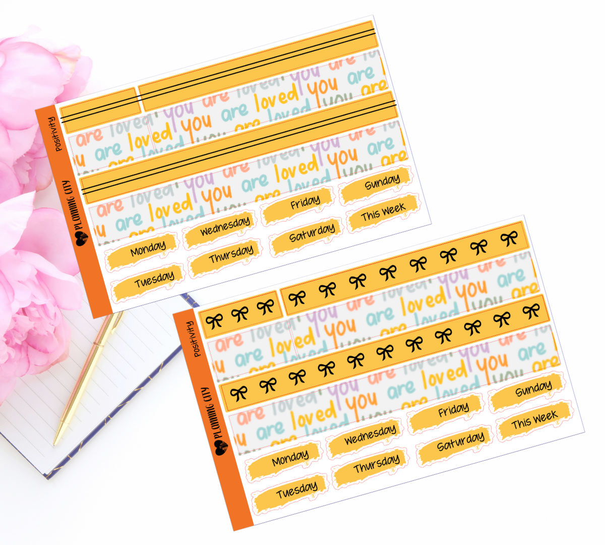 Positivity Foiled Washi & Date Covers Add on