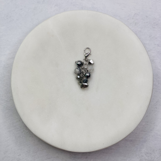 Charm Bead Gem Butterfly (Dark Grey) Planner Paperclip