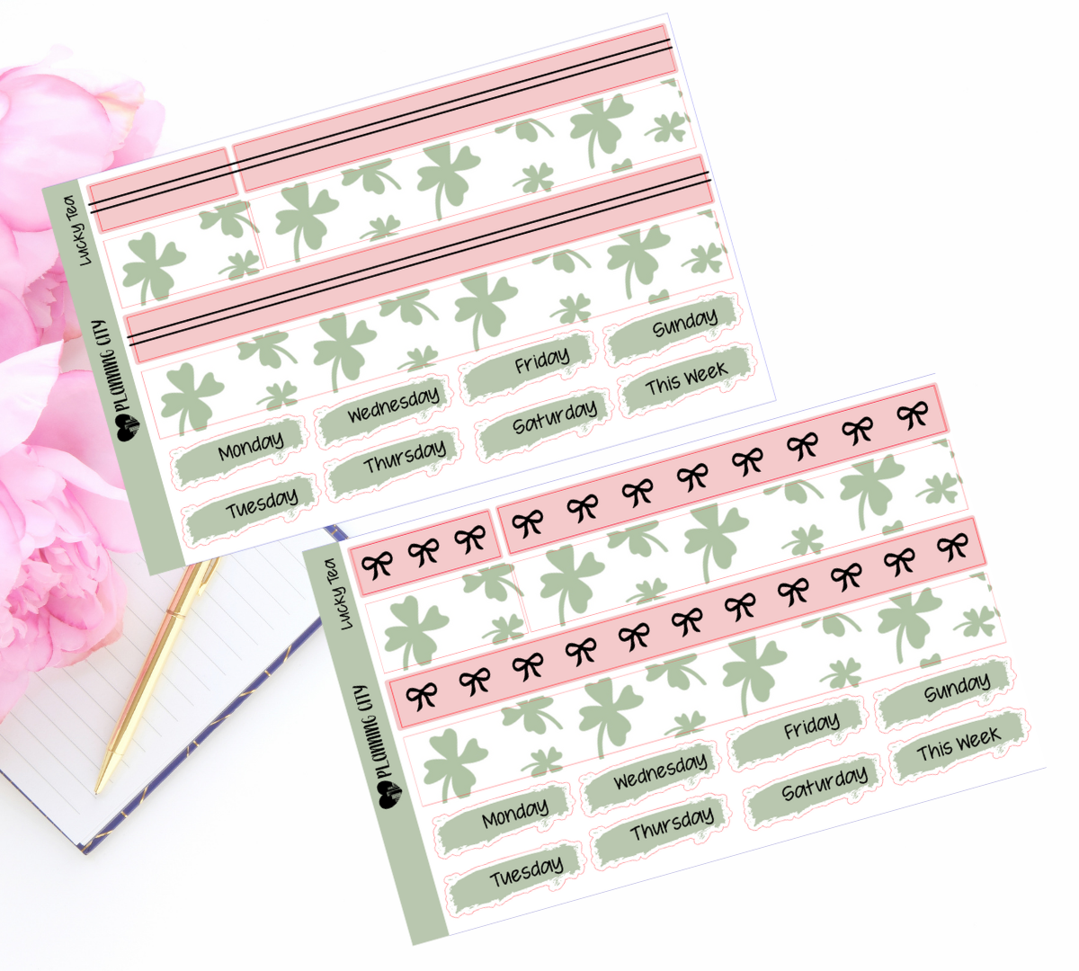 Lucky Tea Foiled Washi & Date Covers Add on