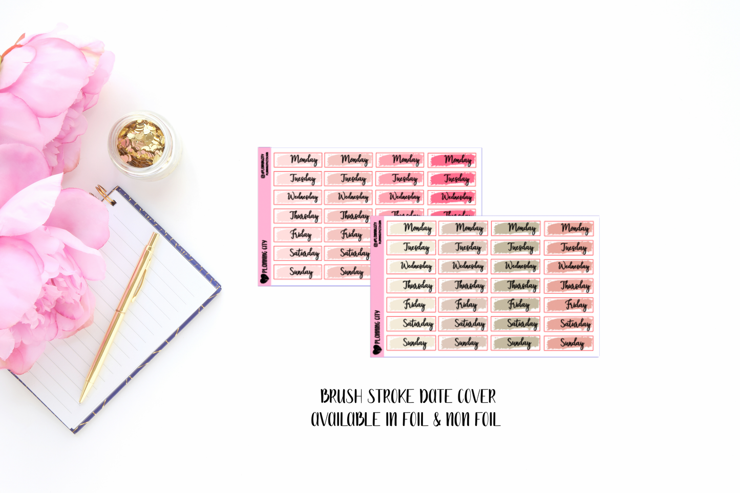 Brush Stroke Foiled Date Covers CW