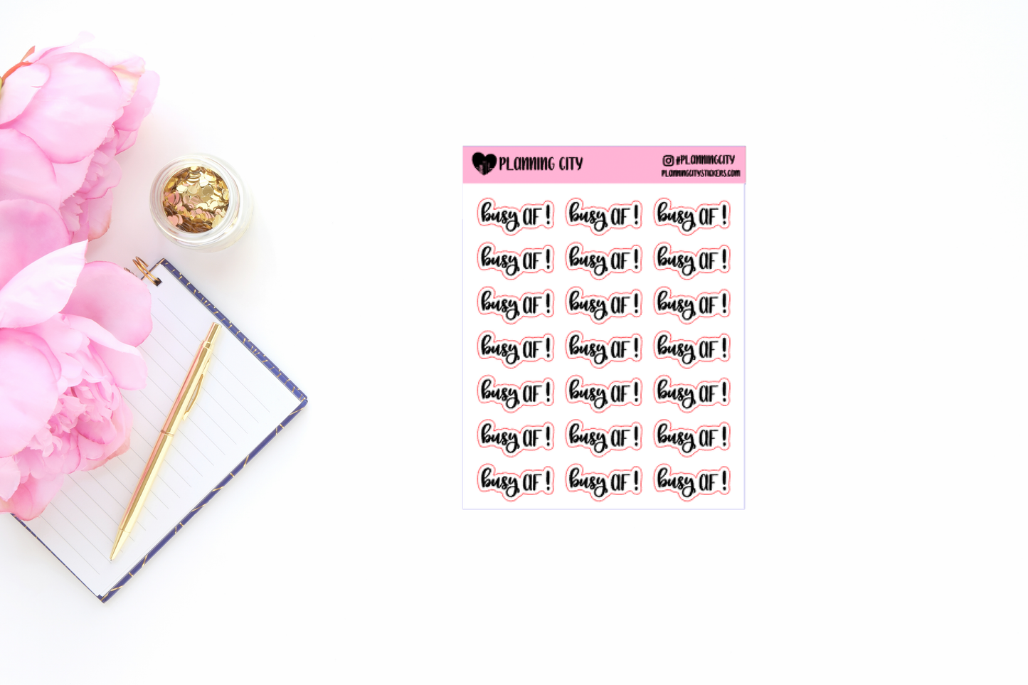 Busy AF II Foiled Word