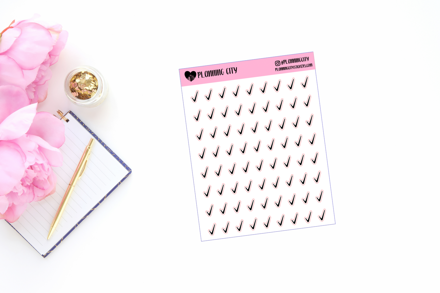 Mini Check Marks II Foiled Icon