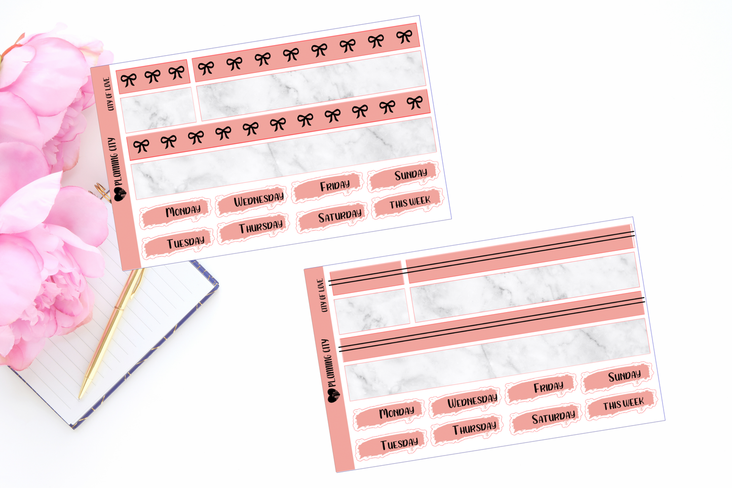 City of Love Foiled Washi & Date Covers Add on