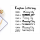 Custom Lettering Planner Sticker