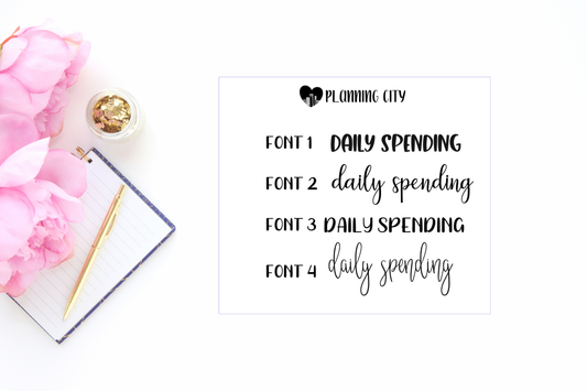Daily Spending II Foiled Word