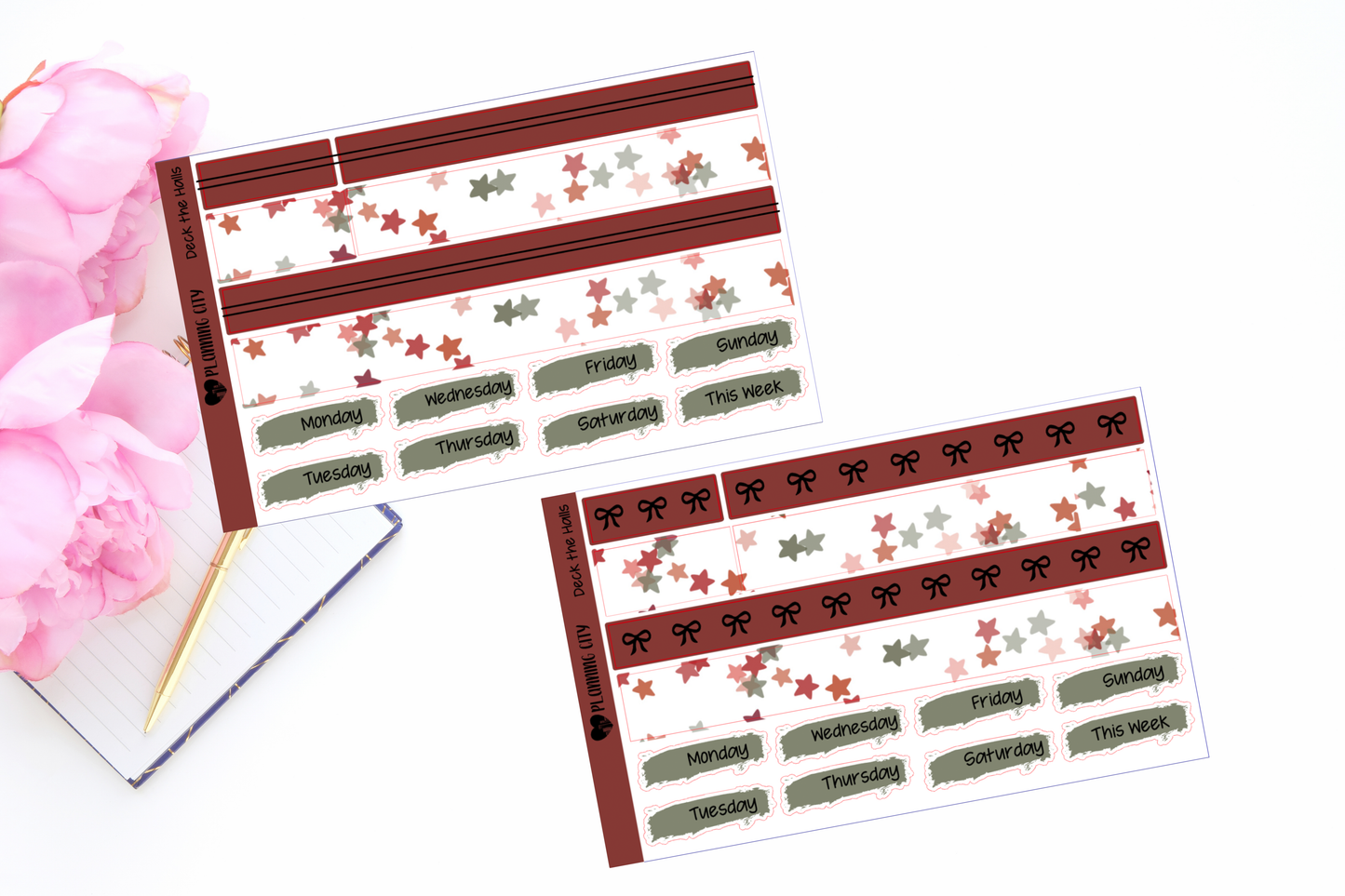 Deck the Halls Foiled Washi & Date Covers Add on