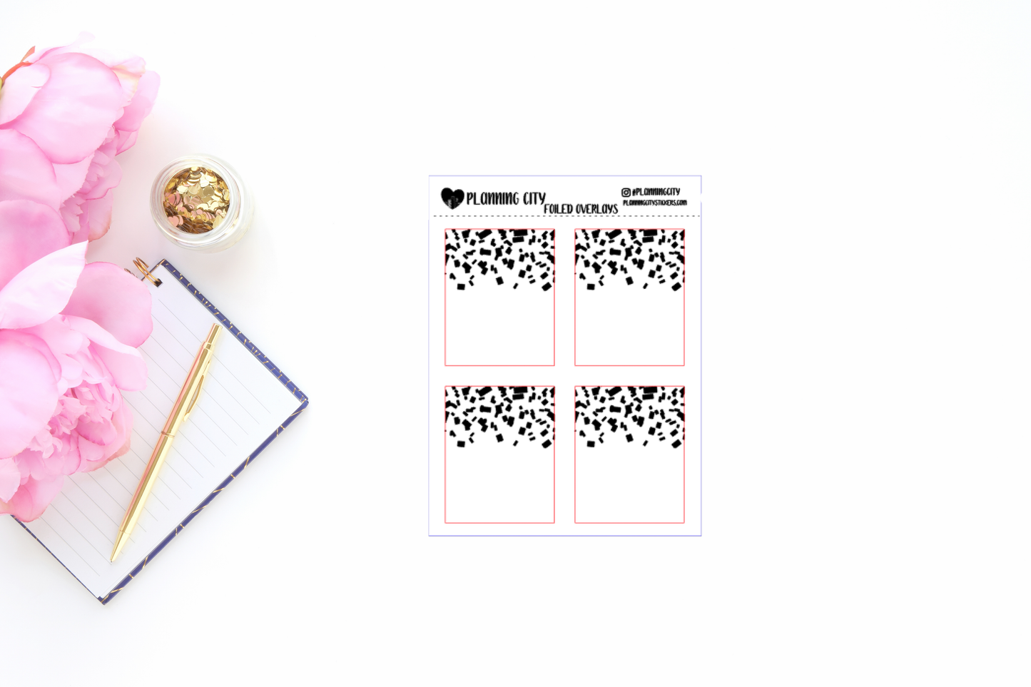 Falling Confetti II Foiled Overlay