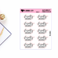 Kid Free Day Clear II Hand Lettered Foiled Word