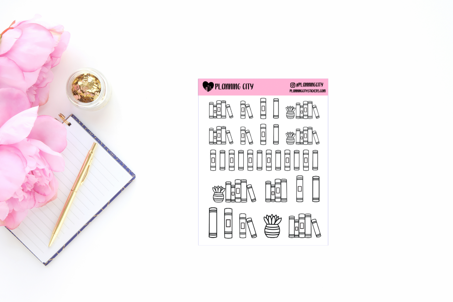 Hand Drawn Books II Foiled Icon