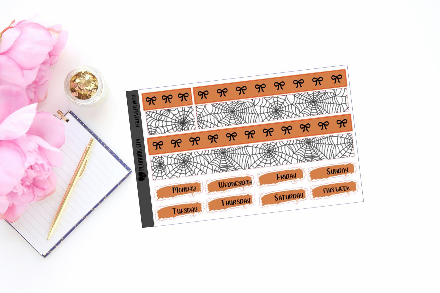 Halloween Night Foiled Washi & Date Covers Add on