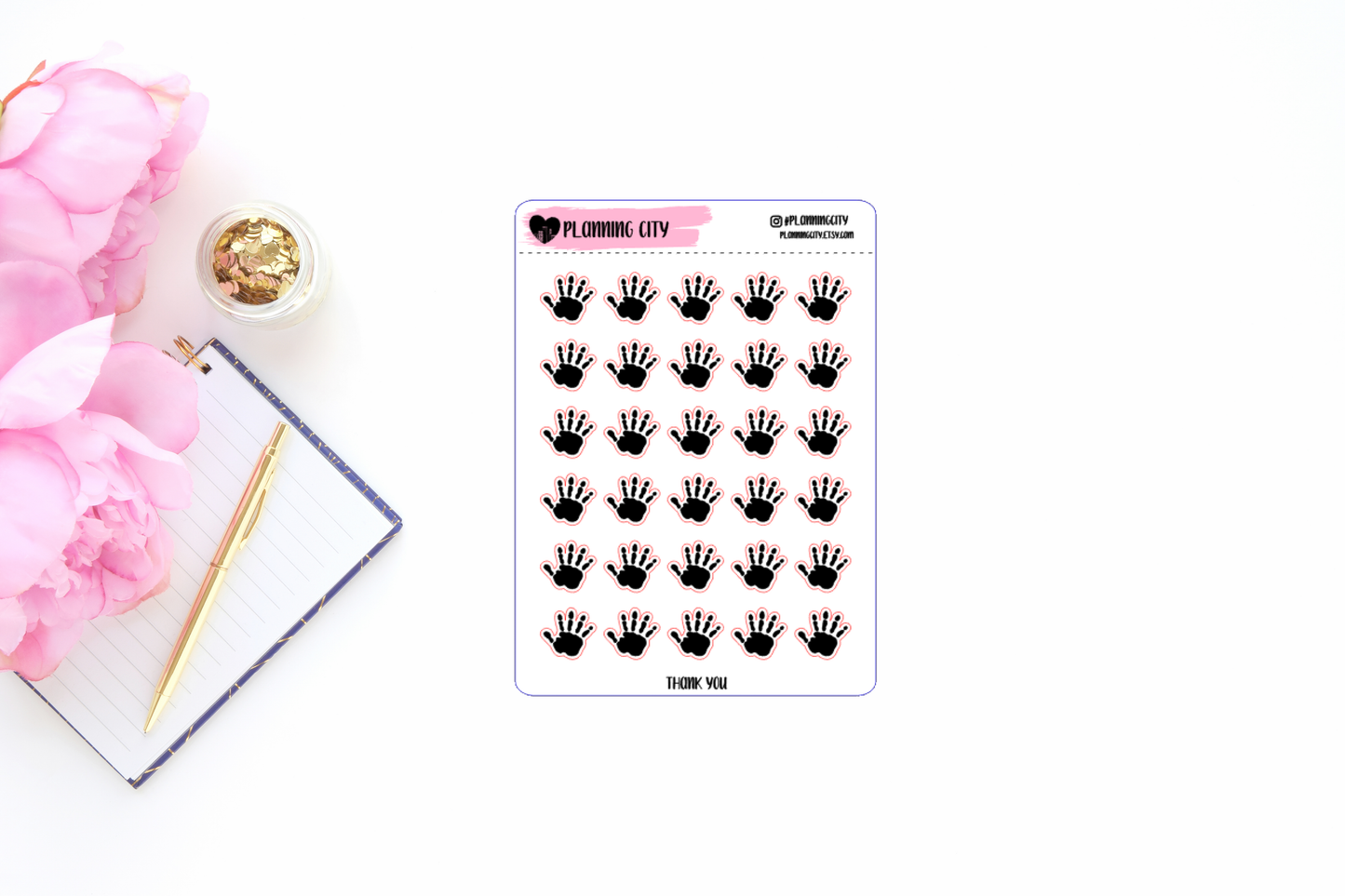 Handprint II Foiled Icon