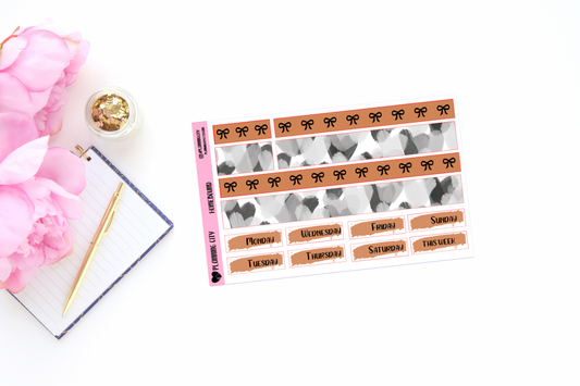 Homebound Foiled Washi & Date Covers Add on Planner Stickers
