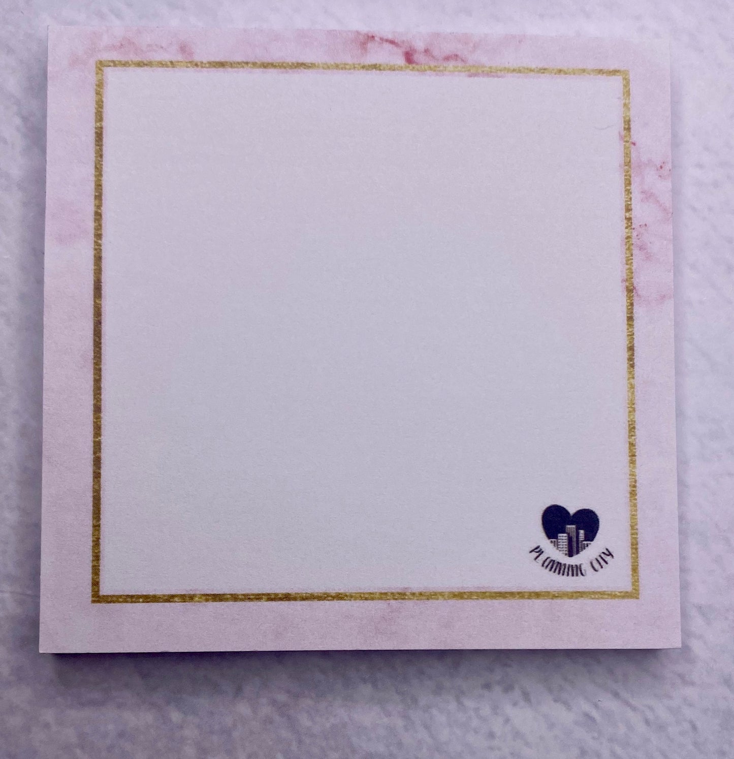 Pink Marble Sticky Notes