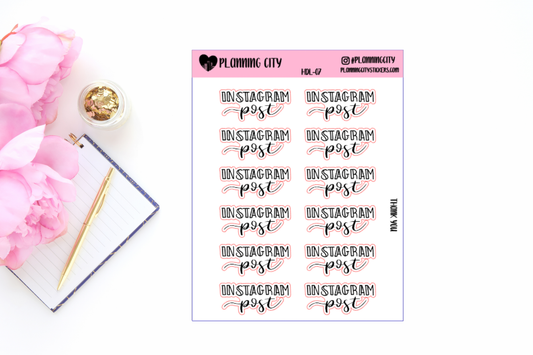 Instagram Post Clear II Hand Lettered Foiled Word