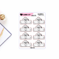Layla Work Labels 015 Clear Foiled