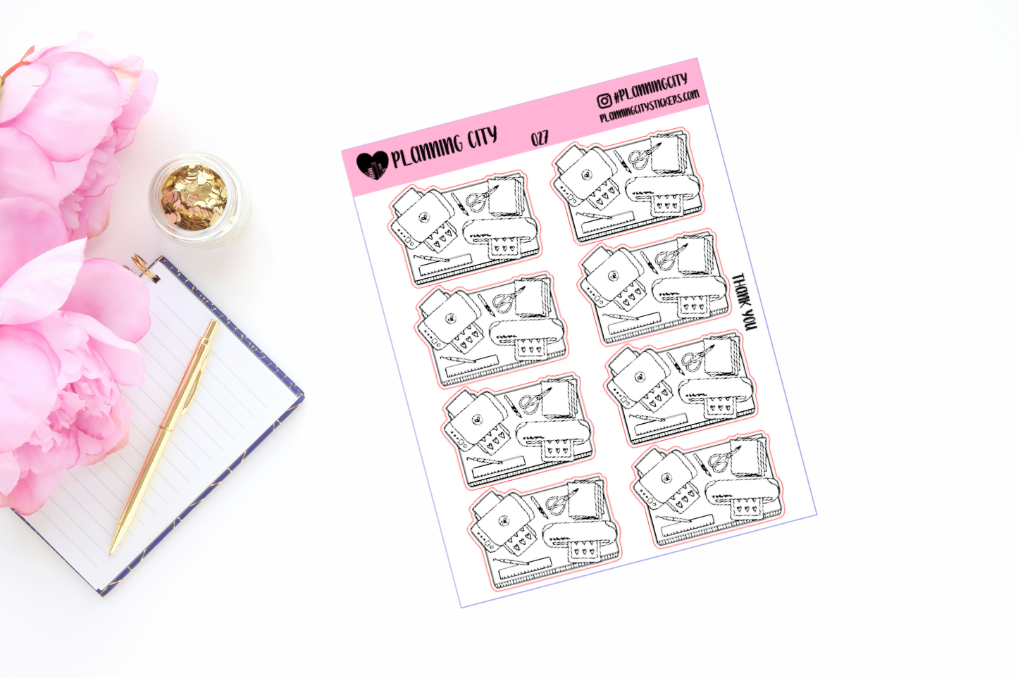 Print & Cut Flat Lay 027 II Foiled Icon