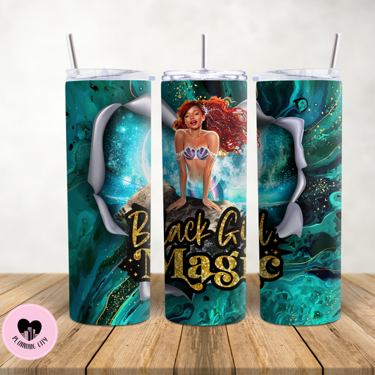 Mermaid Black Girl Magic 20 Oz Tumbler