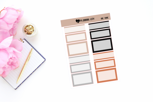 Me Time Functional Boxes Add on Planner Stickers