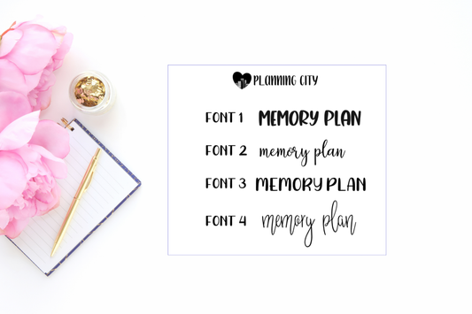 Memory Plan II Foiled Word
