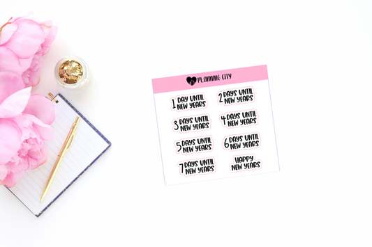 New Year Bold Countdown Foiled