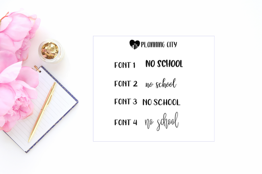 No School II Foiled Word