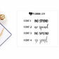 No Spend II Foiled Word