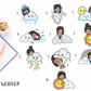 Nylah Weather Girl Planner Stickers