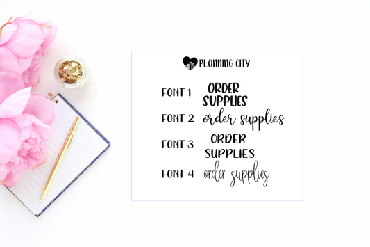 Order Supplies II Foiled Word