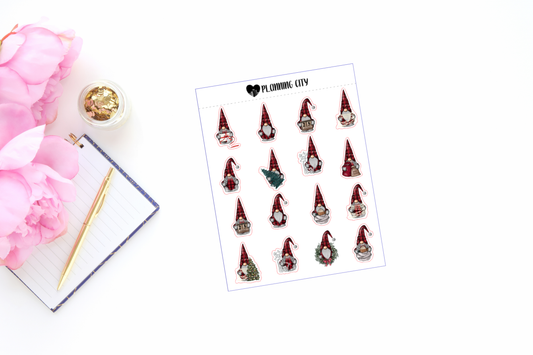 Plaid Christmas Gnomes Deco Sheet
