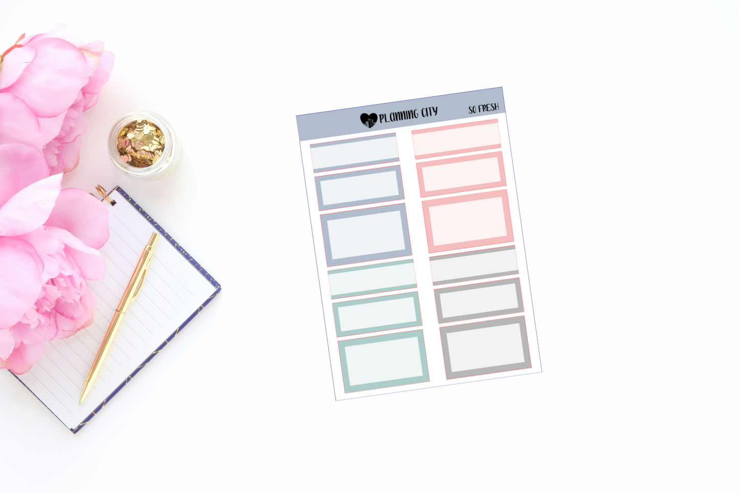 So Fresh Functional Boxes Add on Planner Stickers