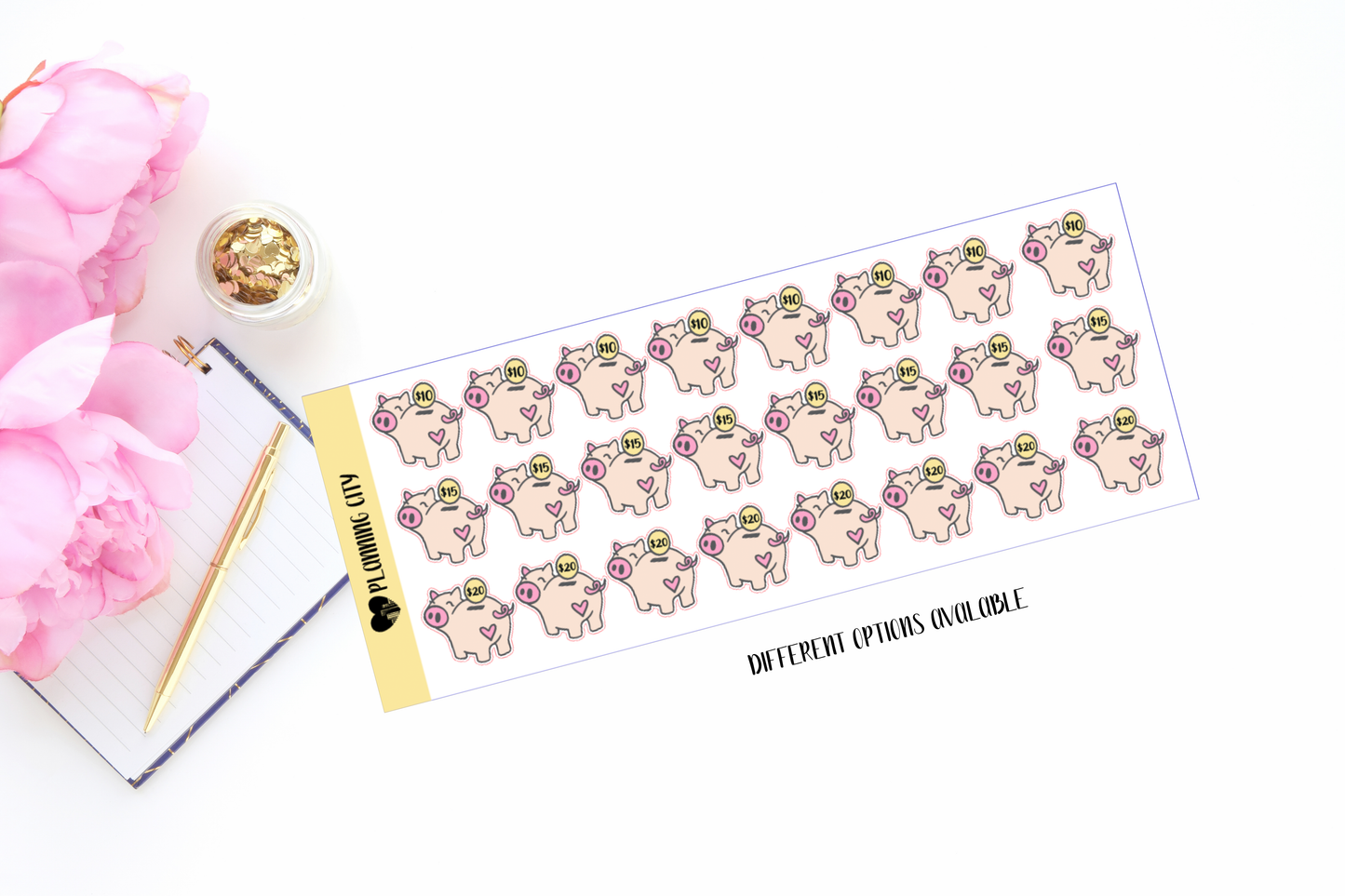 Piggy Saving Stickers