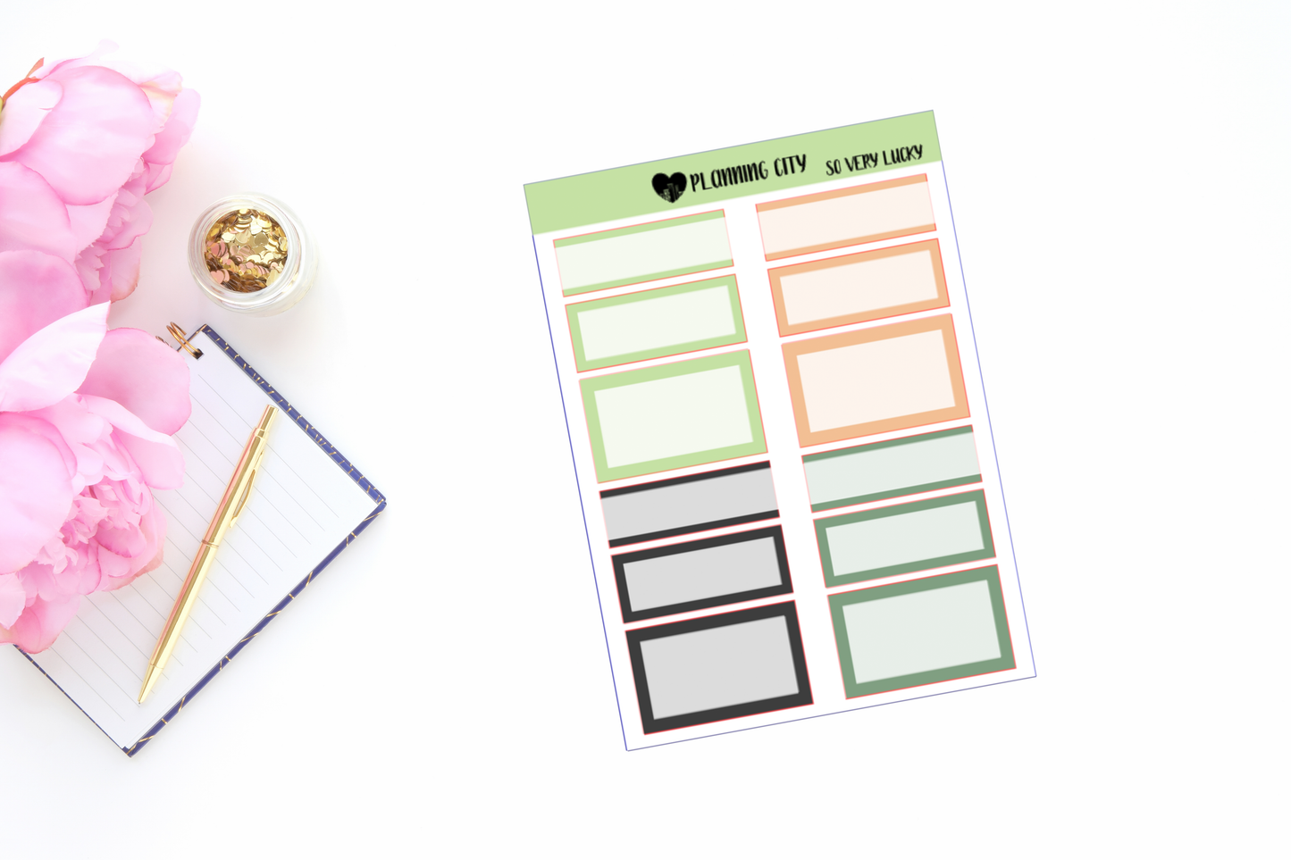 So Very Lucky Functional Boxes Add on Planner Stickers