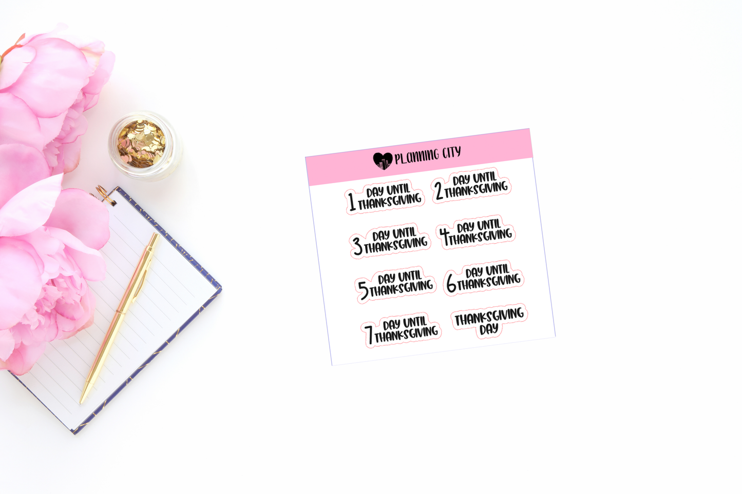 Thanksgiving Bold Countdown Foiled