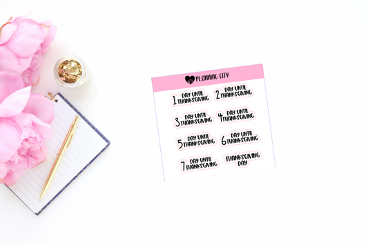Thanksgiving Bold Countdown Foiled