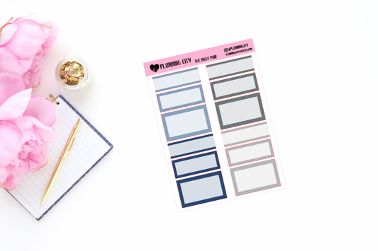 The Right Pair Functional Boxes Add on Planner Stickers