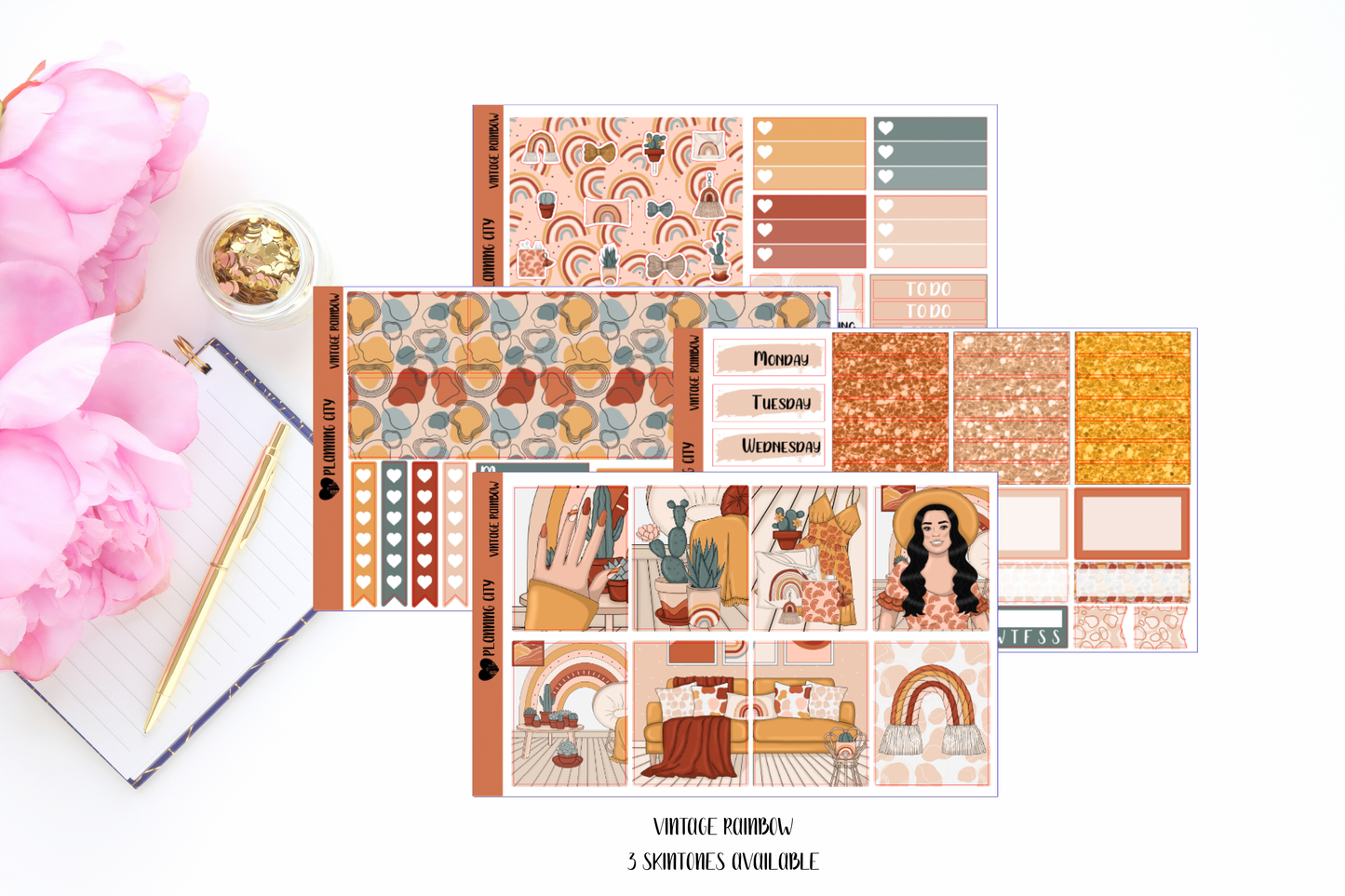 Vintage Rainbow Mini Weekly Kit