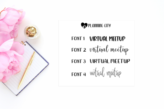 Virtual Meetup II Foiled Word