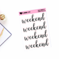 Weekend V2 II Foiled Word