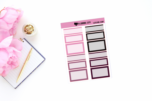 Witching Hour Functional Boxes Add on Planner Stickers